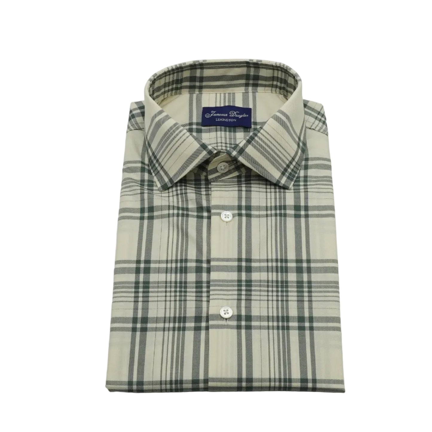 Cream & Charcoal Dress Shirt front