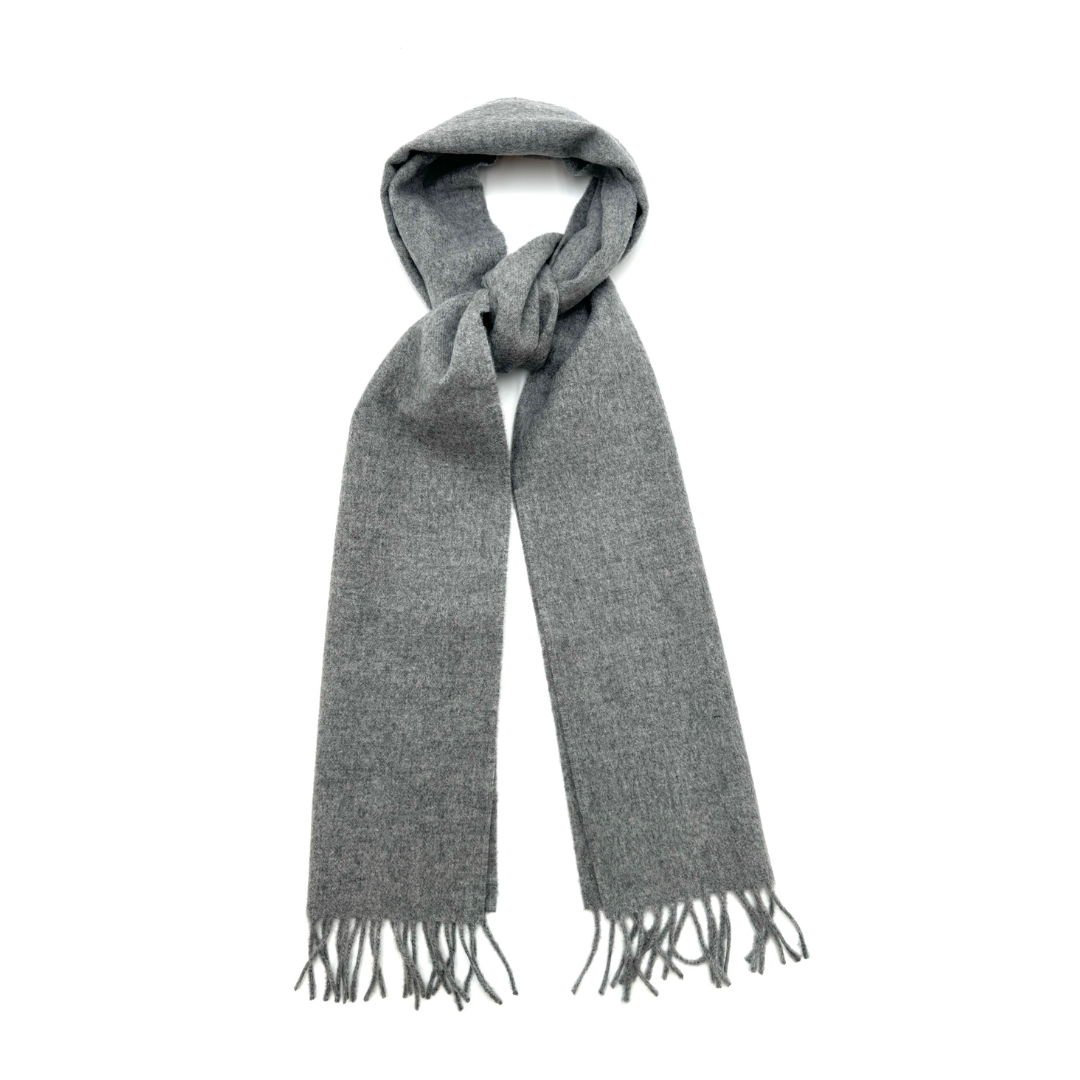 grey dress scarf Merino/cashmere knitted scarf in grey Y-0012