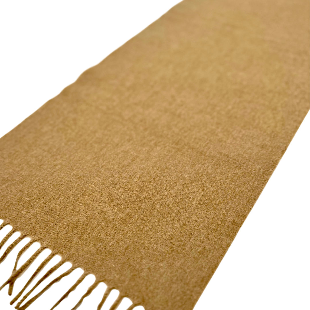 Tan Lambs Wool Scarf