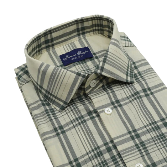 Cream & Charcoal Dress Shirt