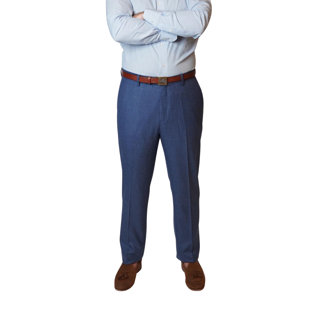 Postal Blue Worsted Flannel Trouser