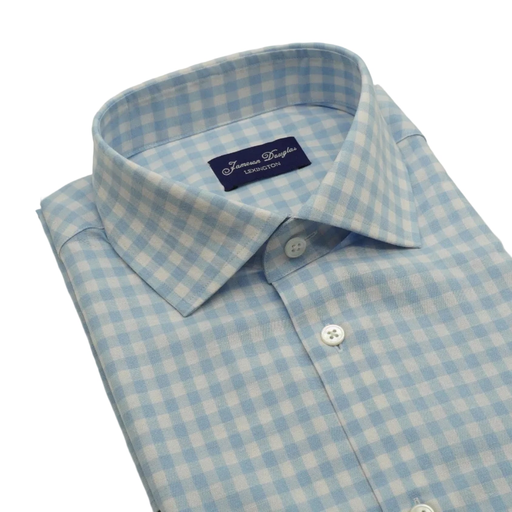 Light Blue Check Dress Shirt