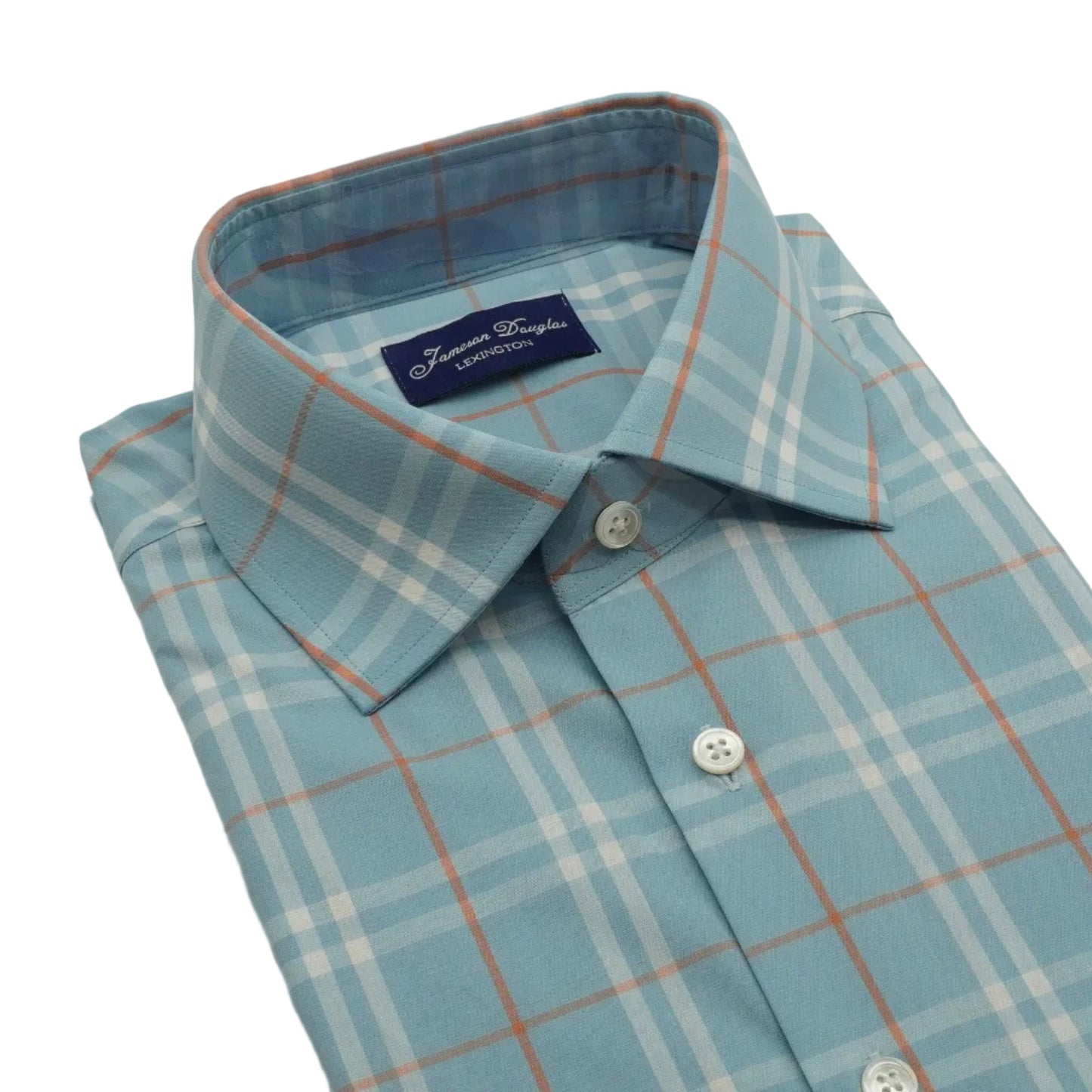 Light Blue Orange Windowpane