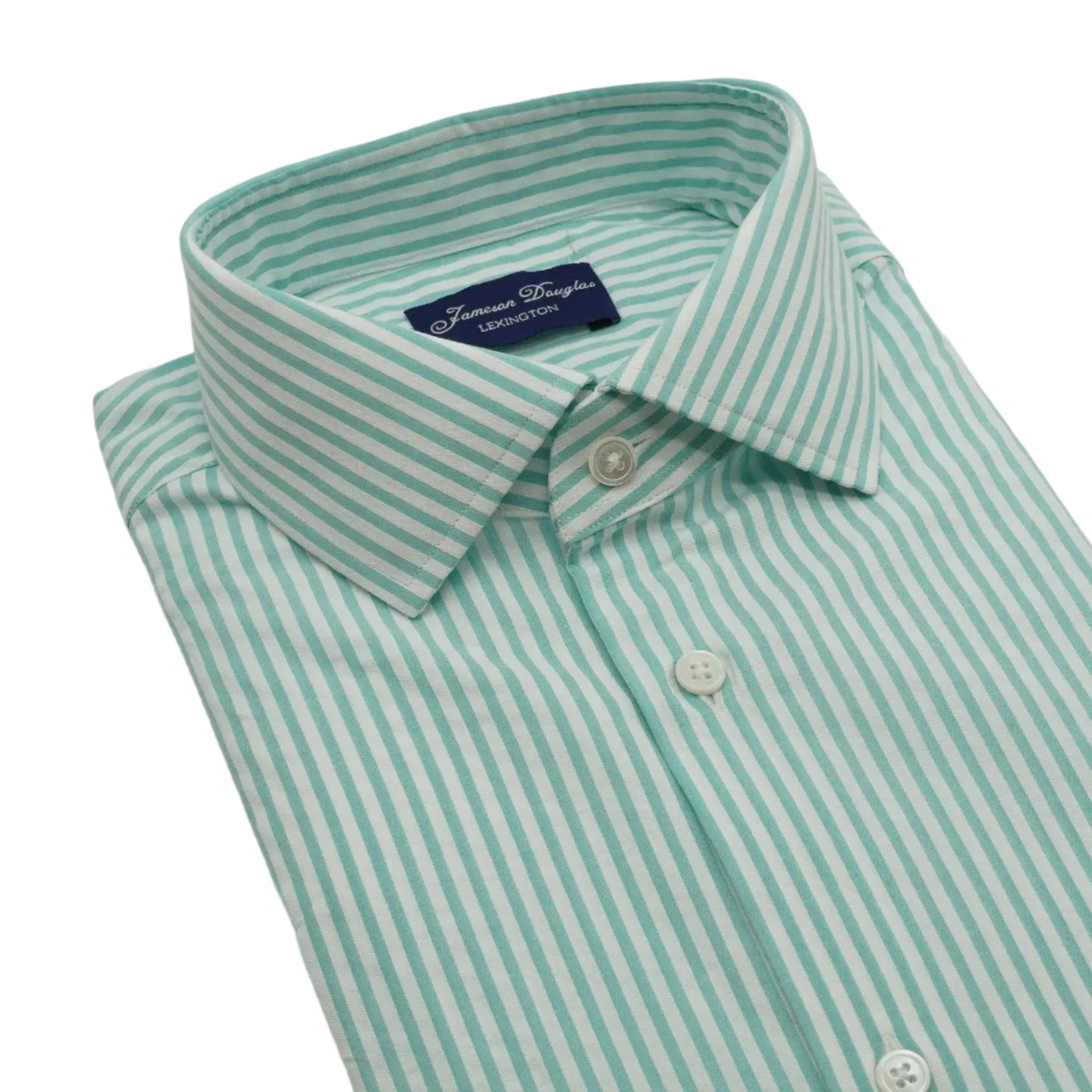 Mint Green Stripe Dress Shirt