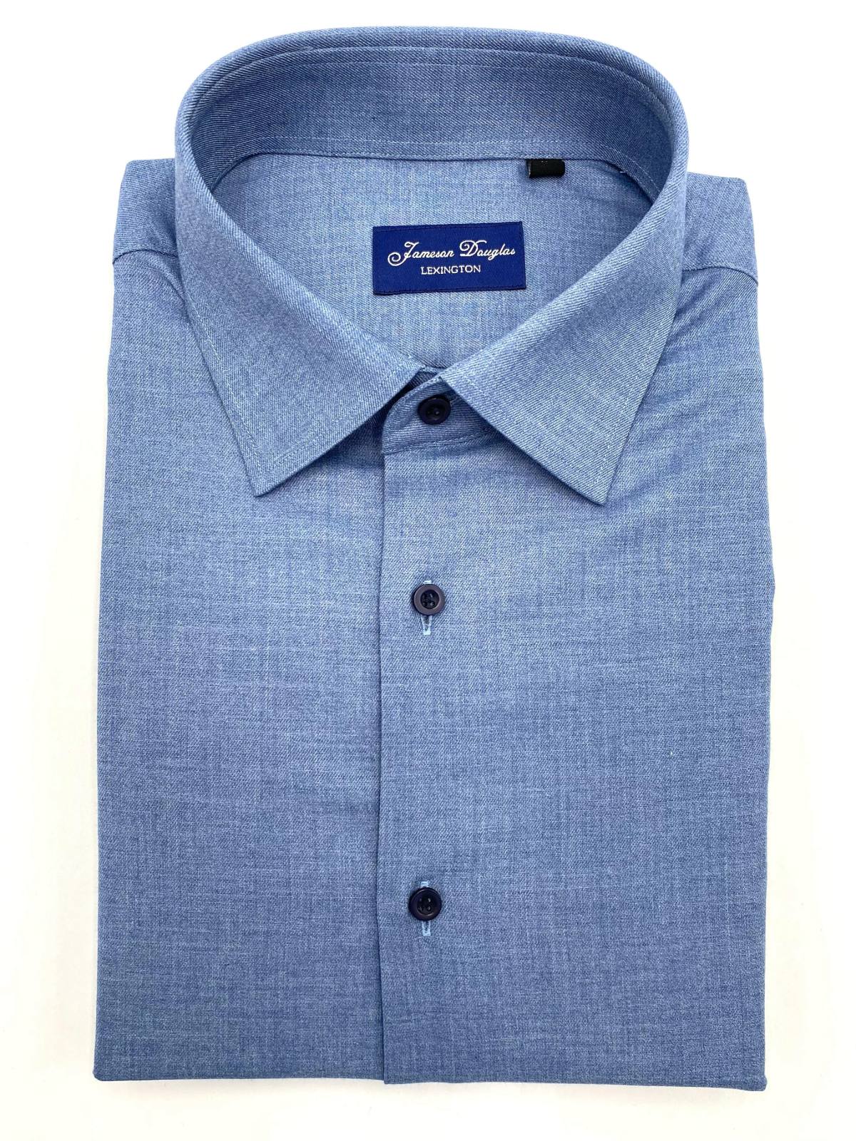 Slate Blue Long-Sleeve Dress Shirt