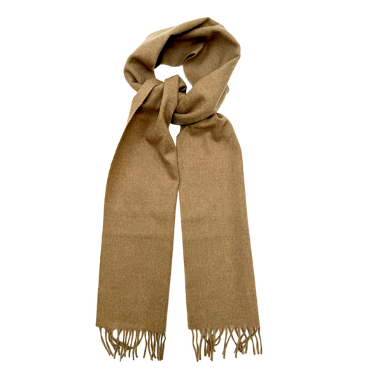 Tan Lambs Wool Scarf