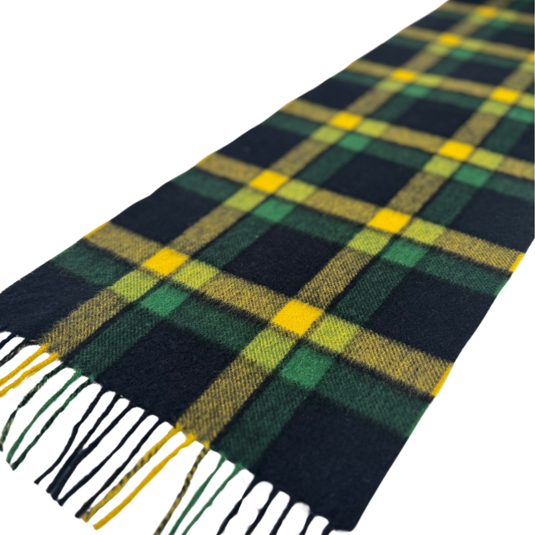 Yellow & Green Plaid Cashmere Scarf