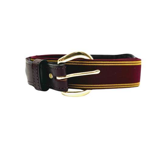Burgundy and Merigold Elastic Belt